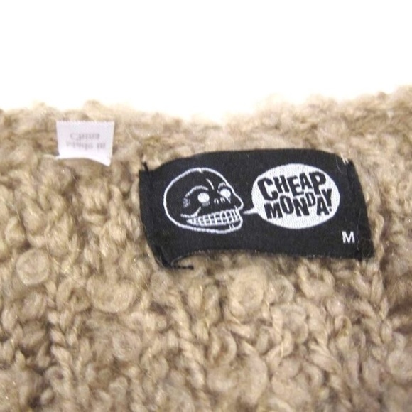 $115 Cheap Monday Zyracuse Sweater Oversized Curly Knit - Picture 3 of 3